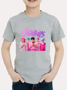 Kpop Demon Hunters Boy Toddler T-Shirt Cute Graphic Tee Saja Boys Stage Style Childrens Clothing Soft Fabric Trendy