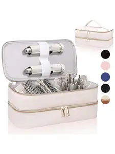 Portable Travel Case for Hair Dryer, Durable Hair Diffuser & Styling Tools, Fashionable Double Layer Storage Space for Hair Accessories, Ideal Organizer for Revlon Styler
