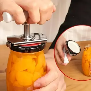 Handy Tool, Stainless Steel Jar Opener - Adjustable, Multifunctional Bottle & Can Lid Gripper for Easy Opening - Essential Kitchen Accessory