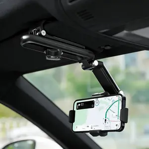 Car bracket Sun Visor Phone Holder Adjustable Arm 360 Rotation Universal Fit for All Phones Easy Install Secure Mount 360-Degree Rotating good quality clip on phone holder for car car  phone mount accessories
