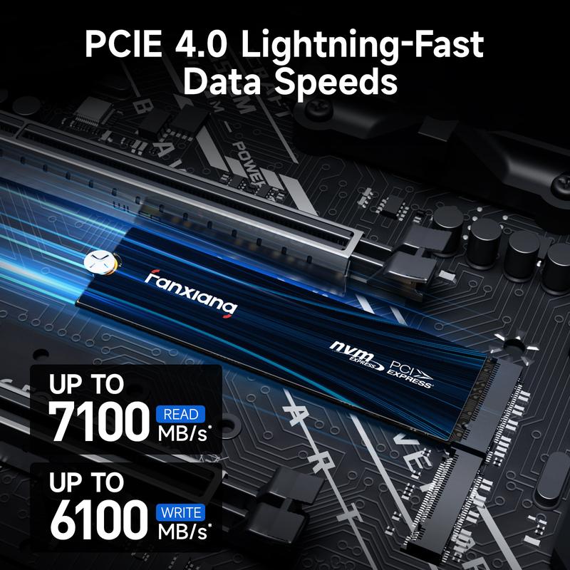 FANXIANG S880E/S880ER 4TB SSD M.2 NVMe PCIe Gen4 Gaming SSD M.2 2280, Up to 7100MB/s Compatible with PS5, Internal Solid State Drive for Gamers, Professionals, Creators