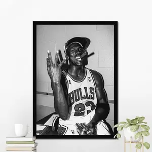 Michael Jordan Poster, Michael Jordan Wall Art Print,  No Frame