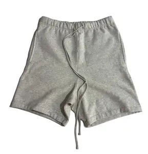 2022 Light Gray Casual Shorts - Loose Fleece Bottoms, CleanFit Street Style Unisex Daily & Athletic Wear