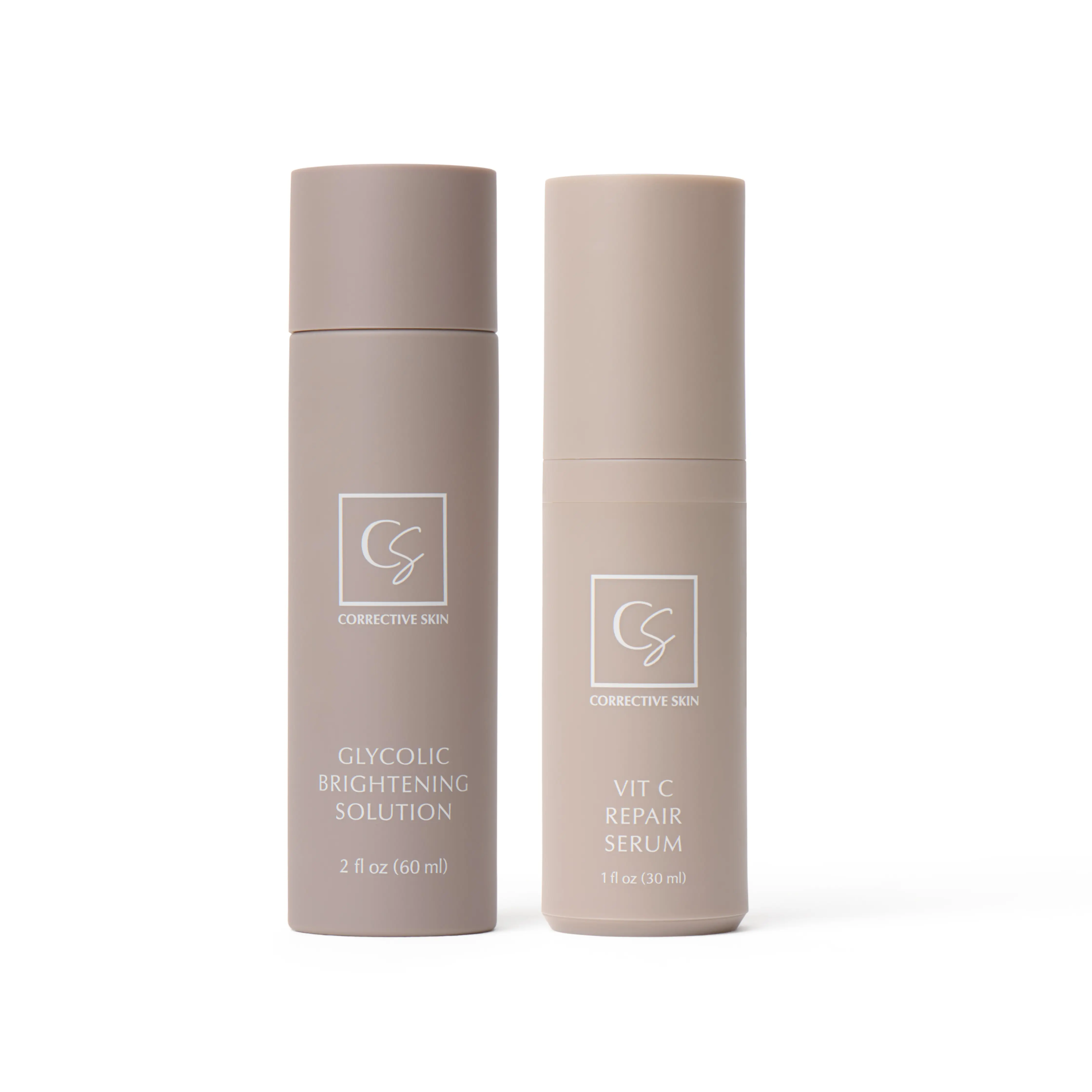 Glow Duo AM & PM Skincare Set – 18% Vitamin C Serum + 4% Glycolic Acid Treatment – Brightening & Smoothing Day and Night Routine Glowing Skin Set Even Skin Kit Glow Up Kit Essential Skin Set