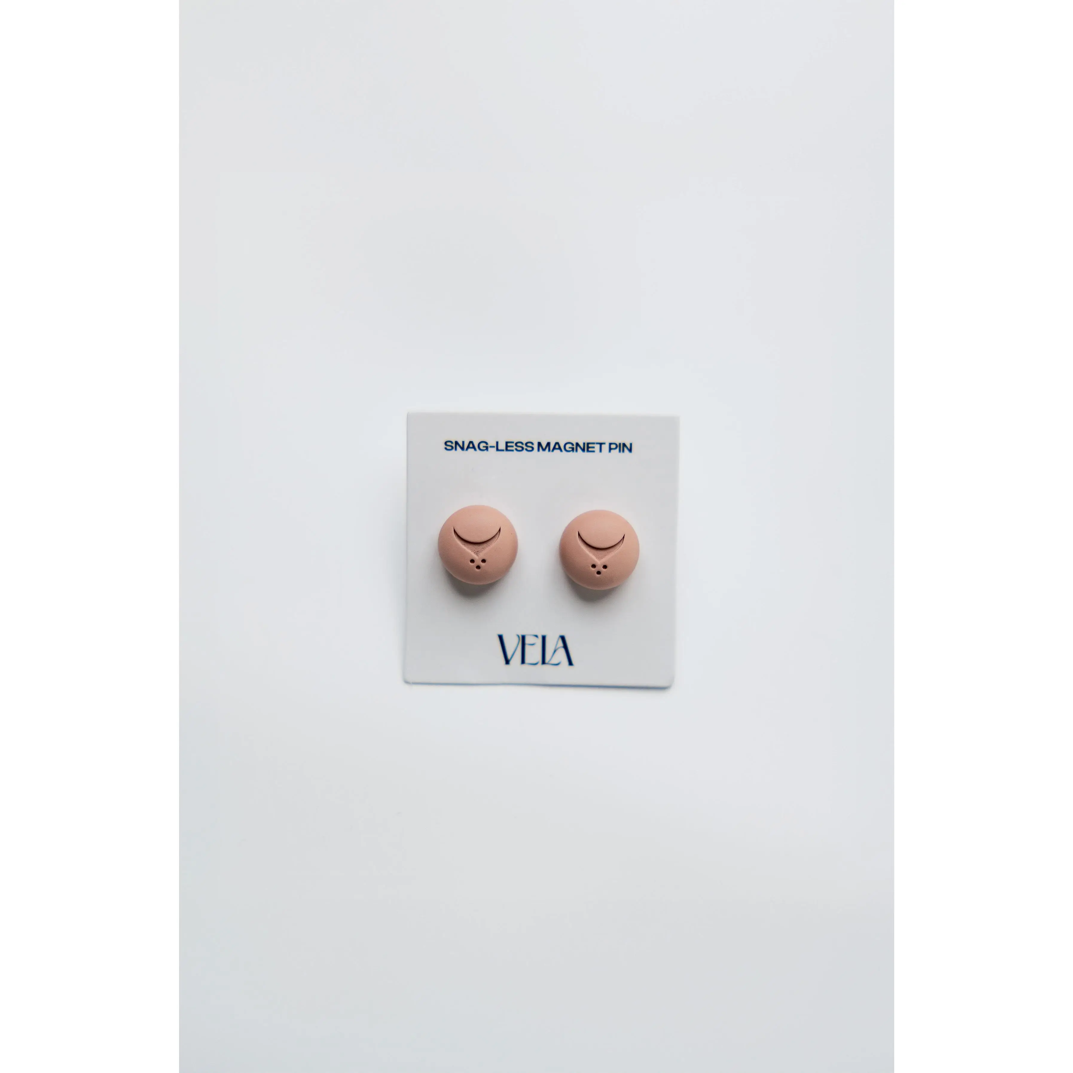 VELA Logo Matte Hijab Magnets - Nickel-Free, 0.5 x 0.5 inches, Secure Hijab Pin Clips, Nude Color Islamic Modest Fashion Accessory