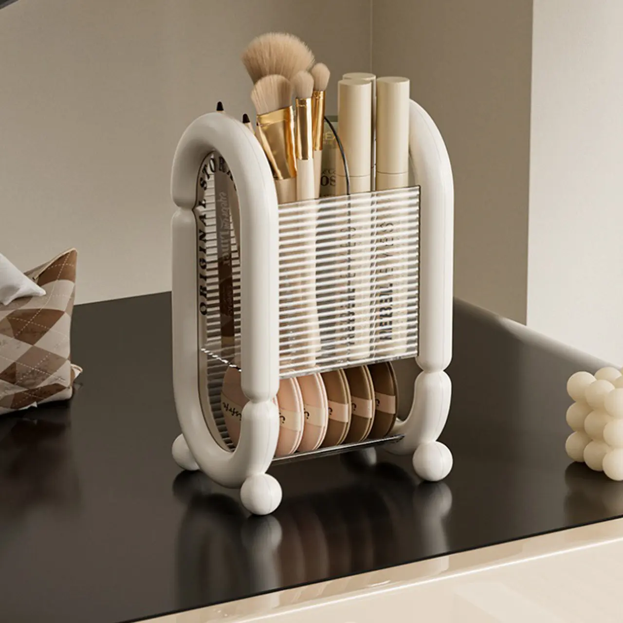 / Makeup Brush Holder, Luxury Minimalist Design, Vanity Table Eyebrow Pencil Organizer, Pen Holder, Study Tool Storage