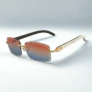White Buffs Two Tone Pink Cut