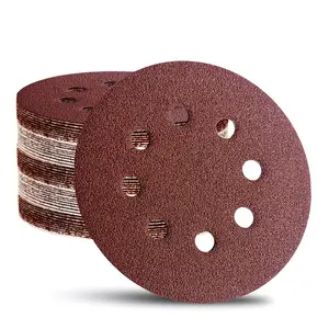 5-inch sandpaper disc, round Velcro sandpaper, suitable for random track sanders, grit sizes 60, 80, 120, 150, 240, 320, 400, and 600 mesh combinations.