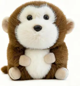Cute Monkey Stuffed Animal Plush, 5 Inch Small Monkey Plush Toy for Car Dashboard, Office Desk & Home Decor, Soft Lightly Scented Plush Gift
