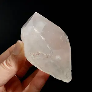 3in 192g RARE Large Trans Channeler Pink Lithium Lemurian Seed Quartz Crystal, Record Keepers Phantom Pyramid, Brazil