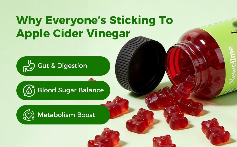 Apple Cider Vinegar Gummies Recipe Supports Normal Energy Levels and Gut Health Edible Dietary Healthcare Fitness