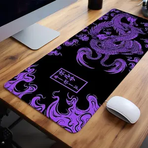 Creative Dragon Pattern Mouse Pad, 1 Count Rectangle Gaming Mouse Pad, Non-Slip Rubber Base & Stitched Edge Desk Pad for Home Office Game Room Use, Desk Accessories