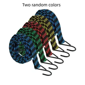 Bungee Cord with Hooks, 122lbs Tensile Strength Anti-slip Polyamide Bungee Cord, Flat Elasticity Rope for Luggage, Motorcycle, Bicycles, Heavy Duty