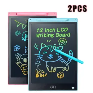[2 Pack] 12 inch LCD Drawing Tablet for Kids Colorful Screen Writing Board Writing Pad Digital Drawing Pad Toddler Toys Learning Educational Stocking Fillers Kids Gifts for for 3 4 5 6 7 Year Old Boys Girls, Durable
