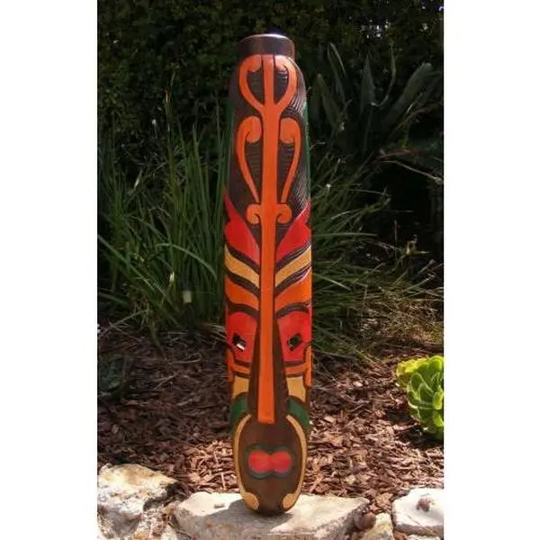 Maori Tribal Tiki Wood Mask 39”x 7” inches