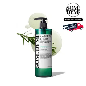 AHA BHA PHA 30 Days Miracle Acne Clear Body Cleanser 13.5oz - Body Odor Control & Back Acne Treatment - Gentle Exfoliating Body Wash - Korean Skincare