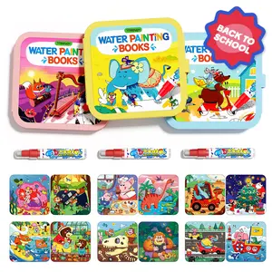 TIMETOME Water Coloring and Doodle Books for Toddlers, Paint with Water Activity Books, Travel Toys for Kids