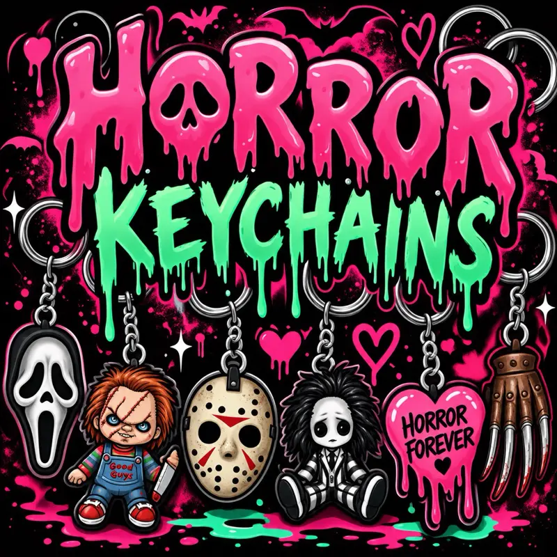 Horror Keychains - Collectible Horror-themed Keychains with Iconic Characters and Designs for Fans