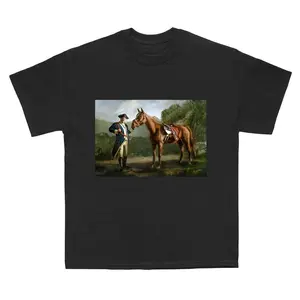 Tony Sopranos Horse Painting TShirt , PieOMy Art Tee Featuring Tony as George Washington
