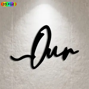 1pc Calligraphic "Aur" Metal Wall Art, Stylish Calligraphic Statue Mural, Ideal Gift for New Year, Christmas, Calligraphy Decor Enthusiasts,  Wall Sculptures, Perfect for Living Room Walls & Garden Fence, Unique Artistic Decor