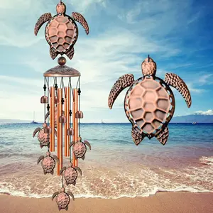 Turtle Wind Chime,Sea Turtle Gifts for Women,Wind Chimes for Outside,Turtle Decor for Outdoor Garden Yard , Turtles Gifts for Turtle Lovers,Beach Wind Chimes for Outside with S Hook