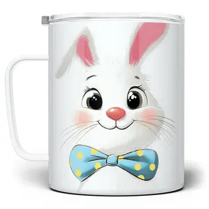 LOFTIPOP Easter Bunny Mug, Cute Spring Cup, Designed and Printed in the USA by Loftipop