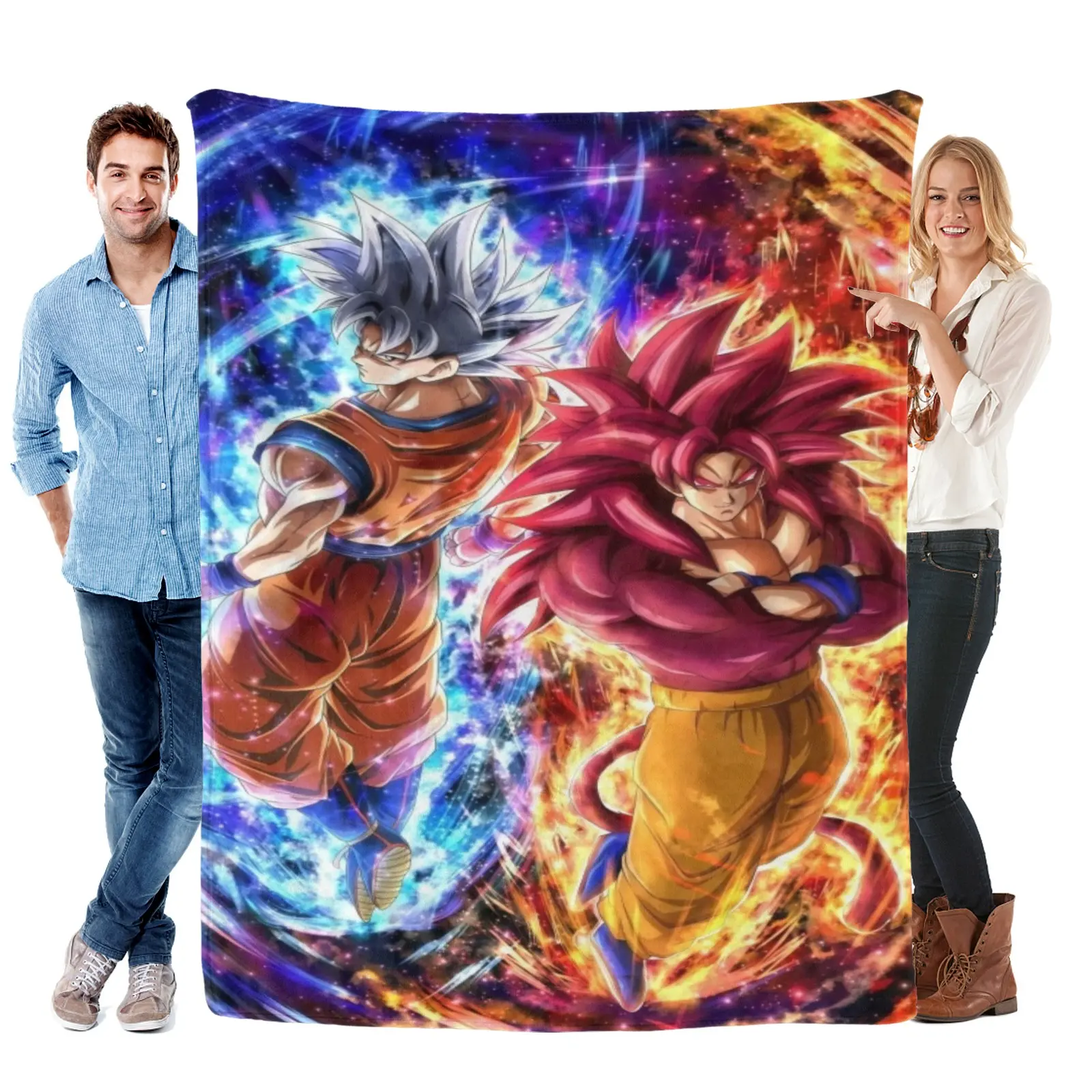 Dragon Ball Z Ui Goku Ssj4 Dual Form Galaxy Print Blanket,Dragon Ball Blanket Goku Blanket,Dragon Ball Merch Dragon Ball Z Gifts For Anime Fans