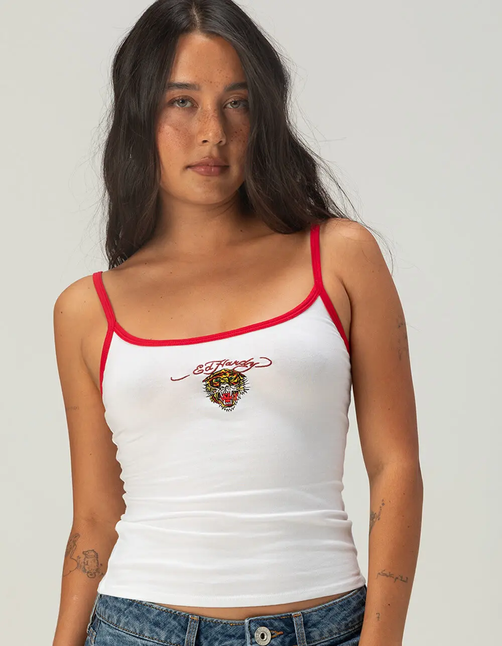 ED HARDY Retro Tiger Womens Tank Top