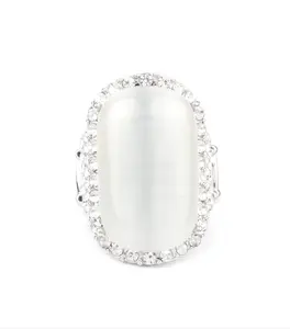 Fancy Feline White Cat's Eye Ring