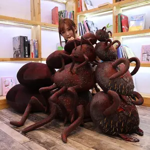 New Giant Siz Lifelike Ant Plush Toy Soft Stuffed Doll Animal Cartoon Pillow Bed Office Decor Trick Gift For Child Kid