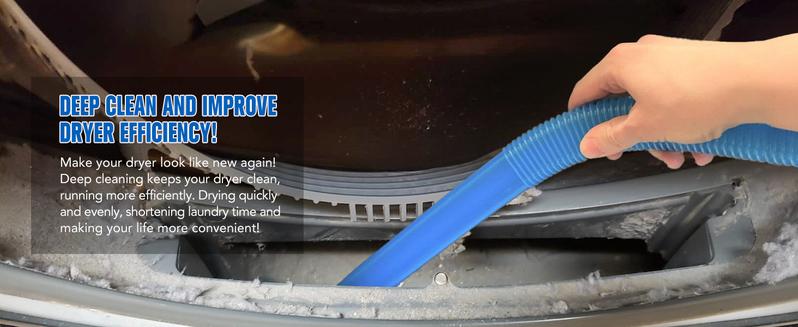 2 Pieces Dryer Vent Cleaner Kit Compatible with All Vacuum Cleaner, Dryer Lint Brush and Vacuum Hose Attachment with Stretch Universal Connector, Quickly Lint Remover