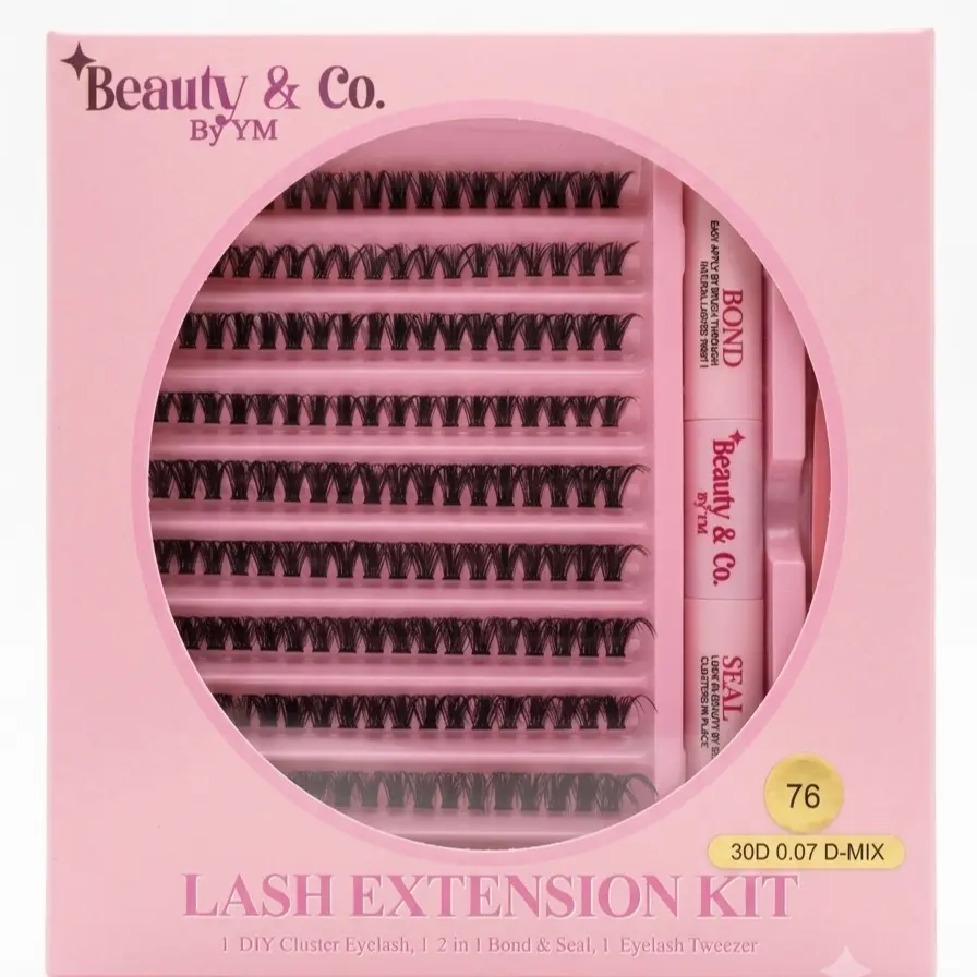 Beauty & Length DIY Cluster Lash Extension Kit | 8-16mm | Bond & Seal + Tweezers Included
