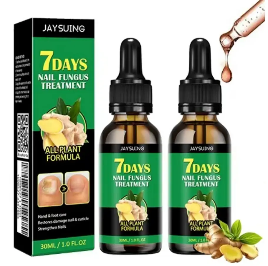 Ginger Nail Treatment Oil Natural Repair with Tea Tree Oil Vitamin E & Herbal Extracts for Nail Damage & Cuticle Health Daily Care Plant Formula, Nail Art
