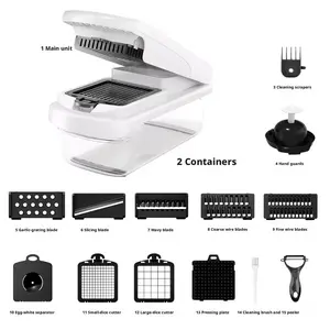Multifunctional Manual Vegetable Chopper, Kitchen Slicer Dicer Cutter, Kitchen Cooking Gadget for Onion Potato French Fries Fruit Veggie Cutting Tool