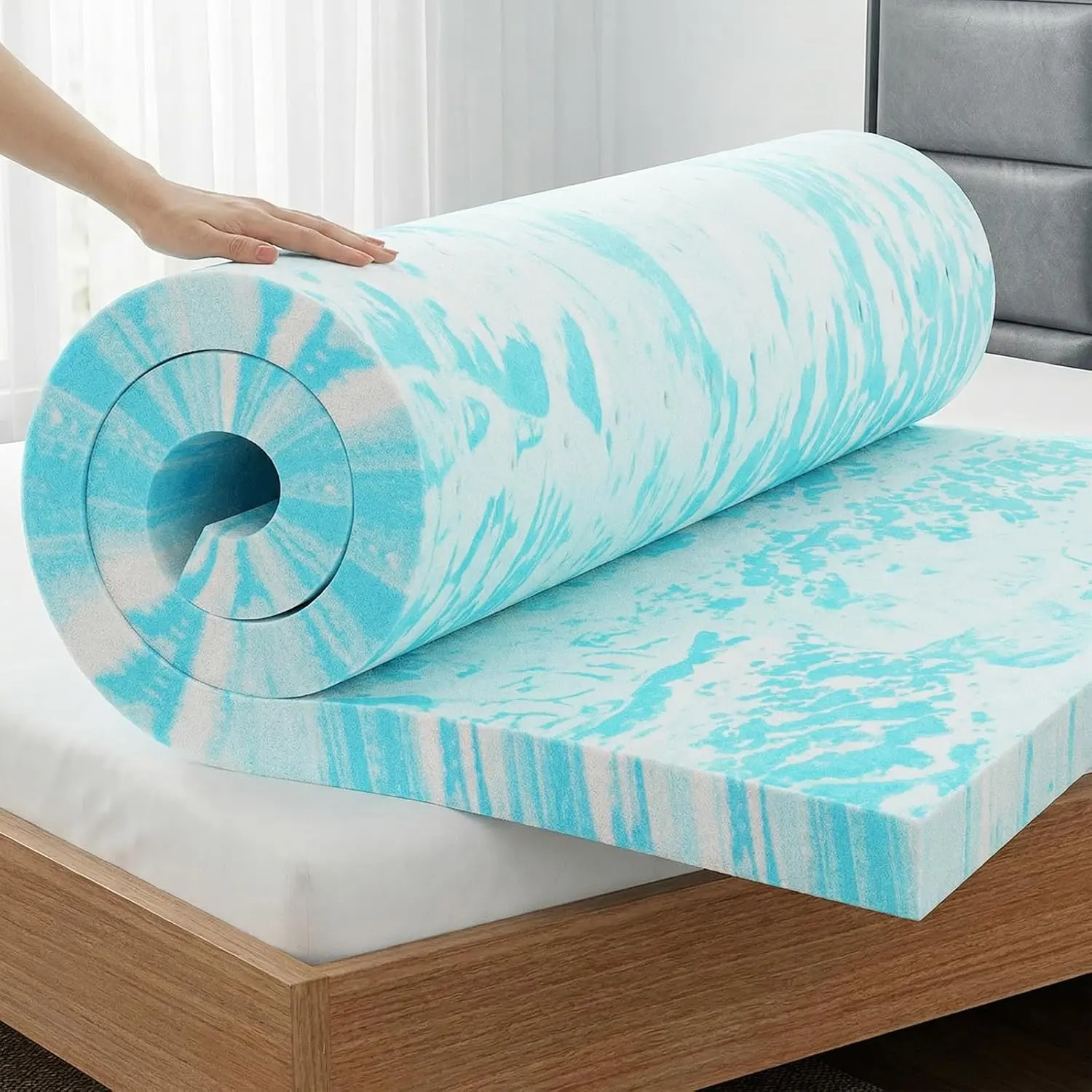 2" Full Gel Memory Foam Mattress Topper, CertiPUR-US Certified | Ventilated Plush Gel Overlay for Dorm RV Sleeper Sofa; Evens Body Pressure, Refreshes Old Mattresses for Every Rest Position