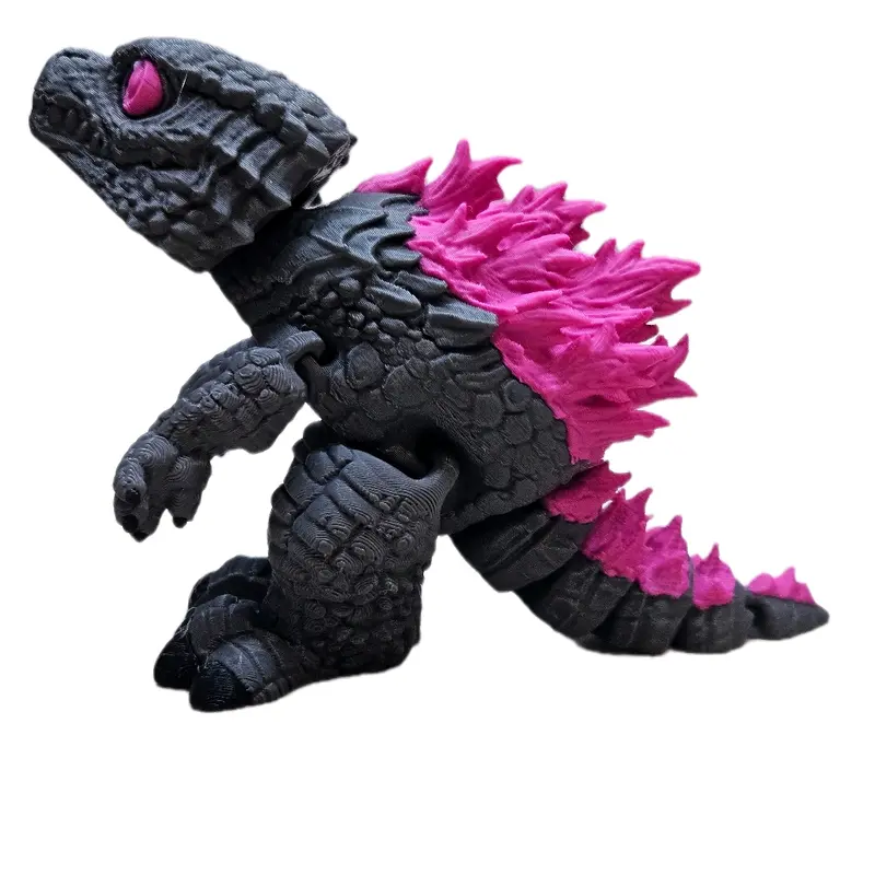 3d printed articulating evolved baby godzilla fidget
