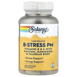 Solaray Timed Release Vitamin B-Stress PM™, 120 Capsules