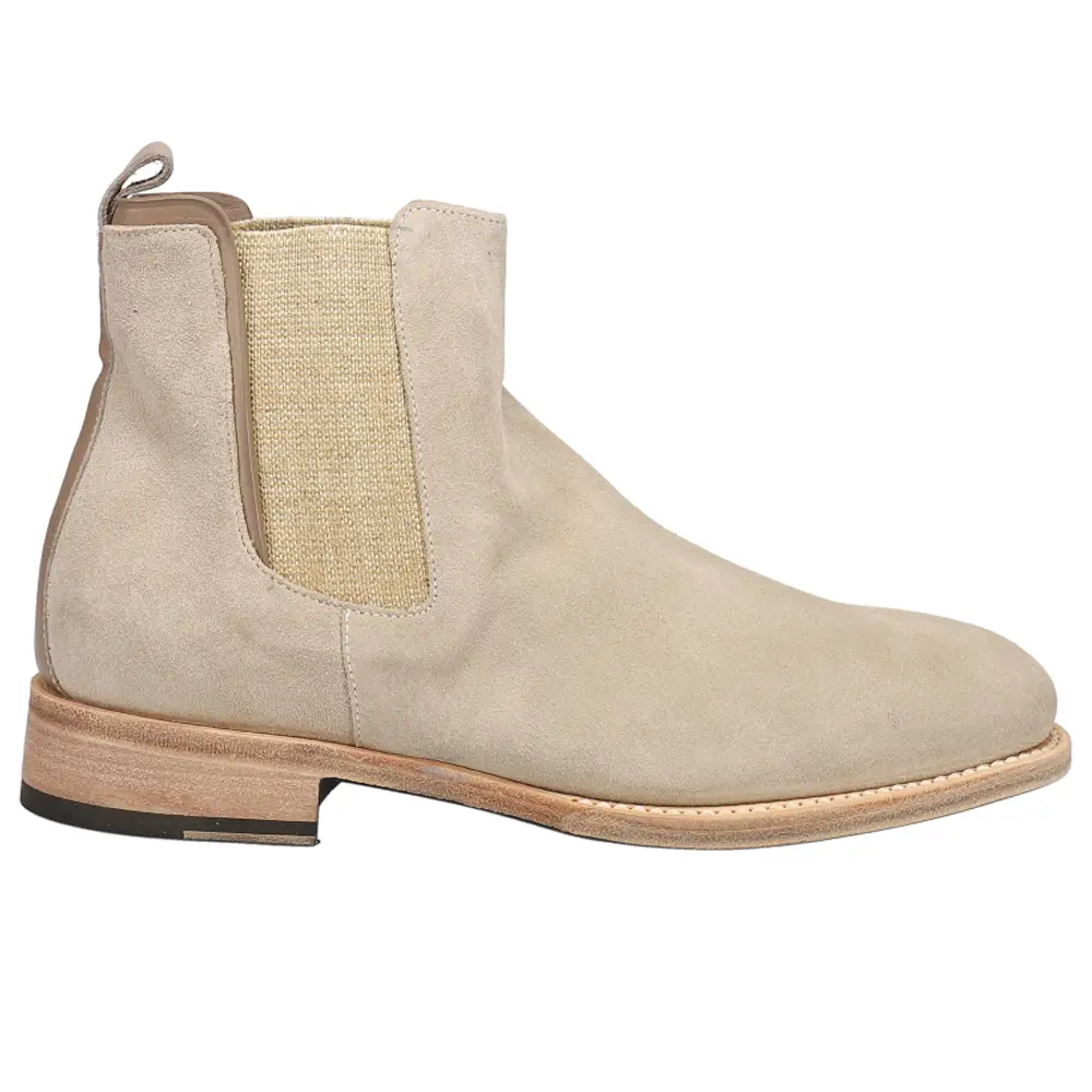 Lucchese Womens Antonia Round Toe Pull On Casual Boots Ankle Low Heel 1-2" - Beige