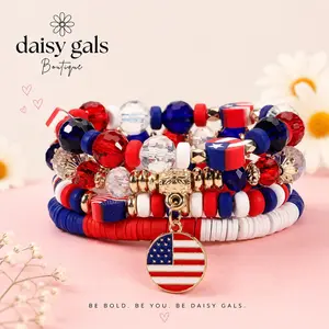 Stars, Stripes & Sparkle Bracelet Stack