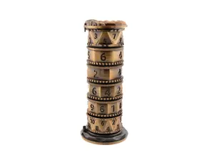 Tower Polyhedral Metal Spinning DnD Dice Set - 7-in-1 Gyro Roulette Fidget for RPG Games