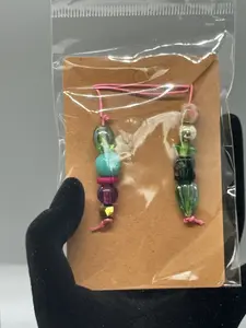 Small Handmade Beaded Bookmark – Cute Book Accessory # 2310