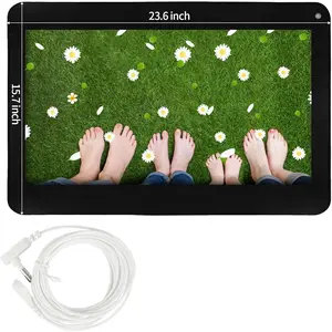 Grounding Mat, Mat for Sleep, Pain Relief, Inflammation, Balanced Energy,. Earth Connected. Non-Slip Grounding Pad for Bed Desk Home Office, Includes 15ft Cord (24"x16")