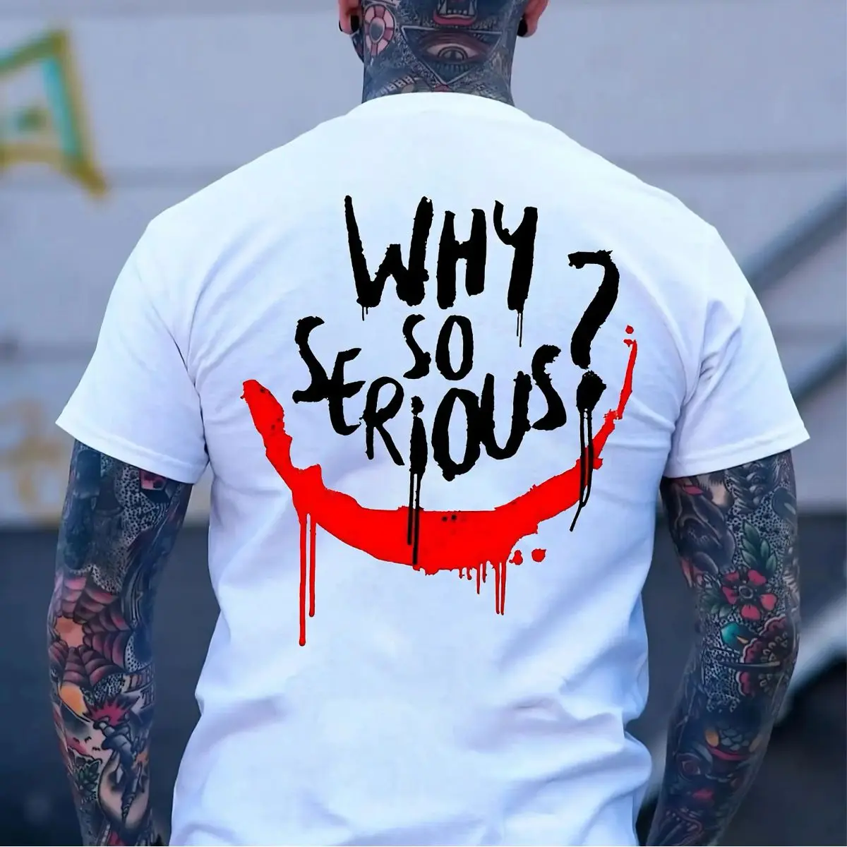 Why So Serious Shirt, Classic Fit Short Sleeve Crew Neck, Streetwear, Unisex Short Sleeve Tee, Crew Neck Graphic T-Shirt