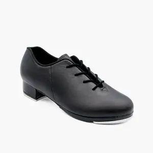 Só Dança Adult Leather Tap Shoe with Notched Heel for Achilles