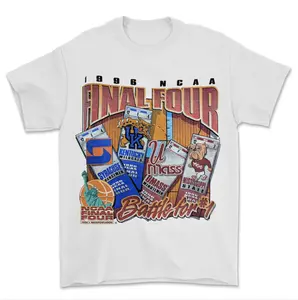 Vintage Basketball Final Four 1996 T-Shirt Retro Tournament Graphic Tee 90s Sports Style Streetwear Unisex Cotton Shirt