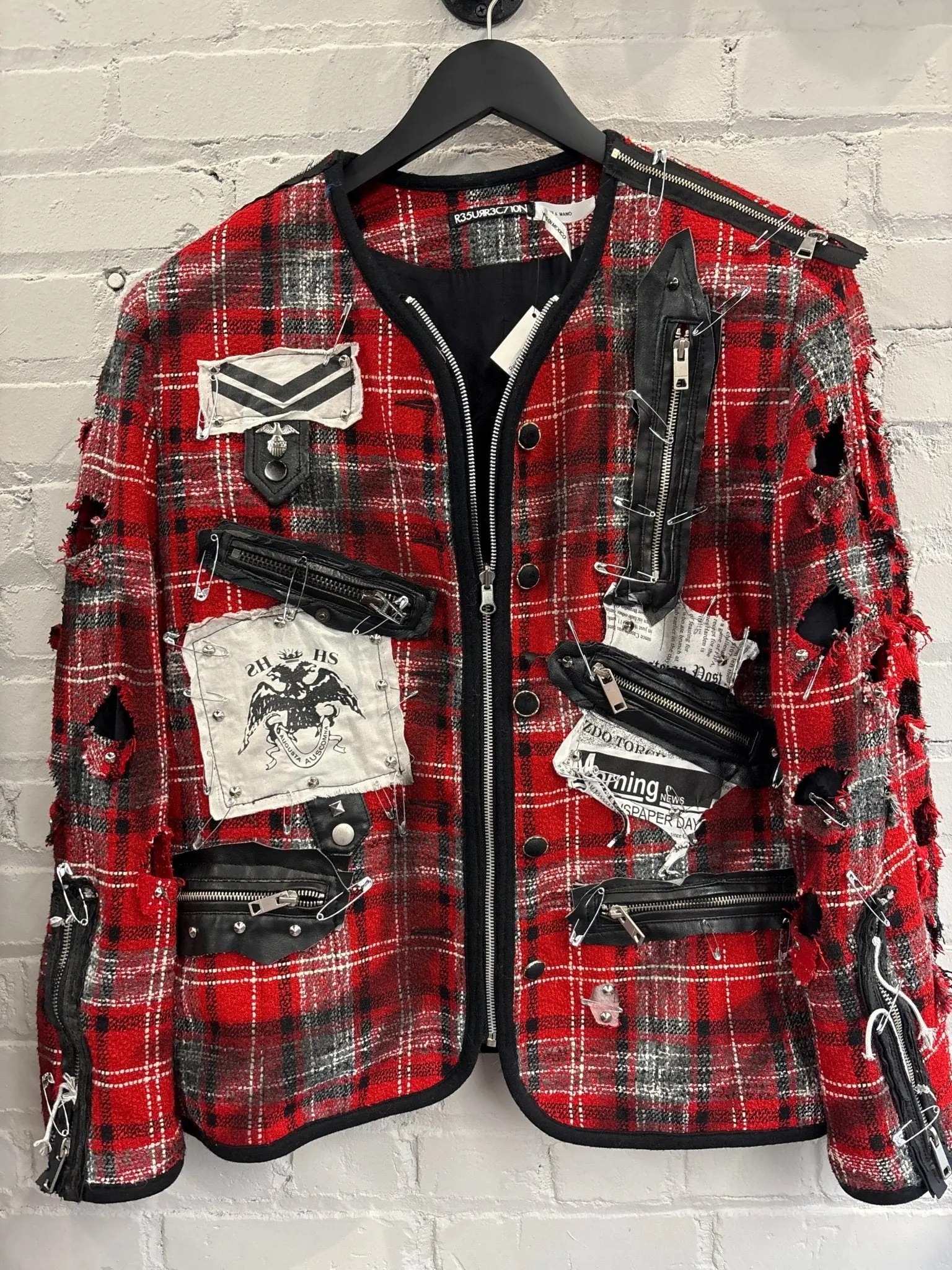 Red Tartan Short Blazer