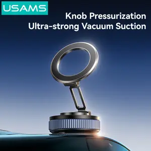 USAMS 360° Adjustable Magnetic Phone Mount | Universal for iPhone 16/15/14/12 Series | Multi-Scene Use for Car, Gym, Bathroom Mirror & Smooth Surfaces | Premium Car Gift