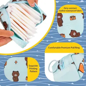 Portable Sanitary Pad Storage Bag, Large Capacity, Soft Fabric, Ideal for Tampons and Pads, Cosmetic Bags, Convenient and Durable
