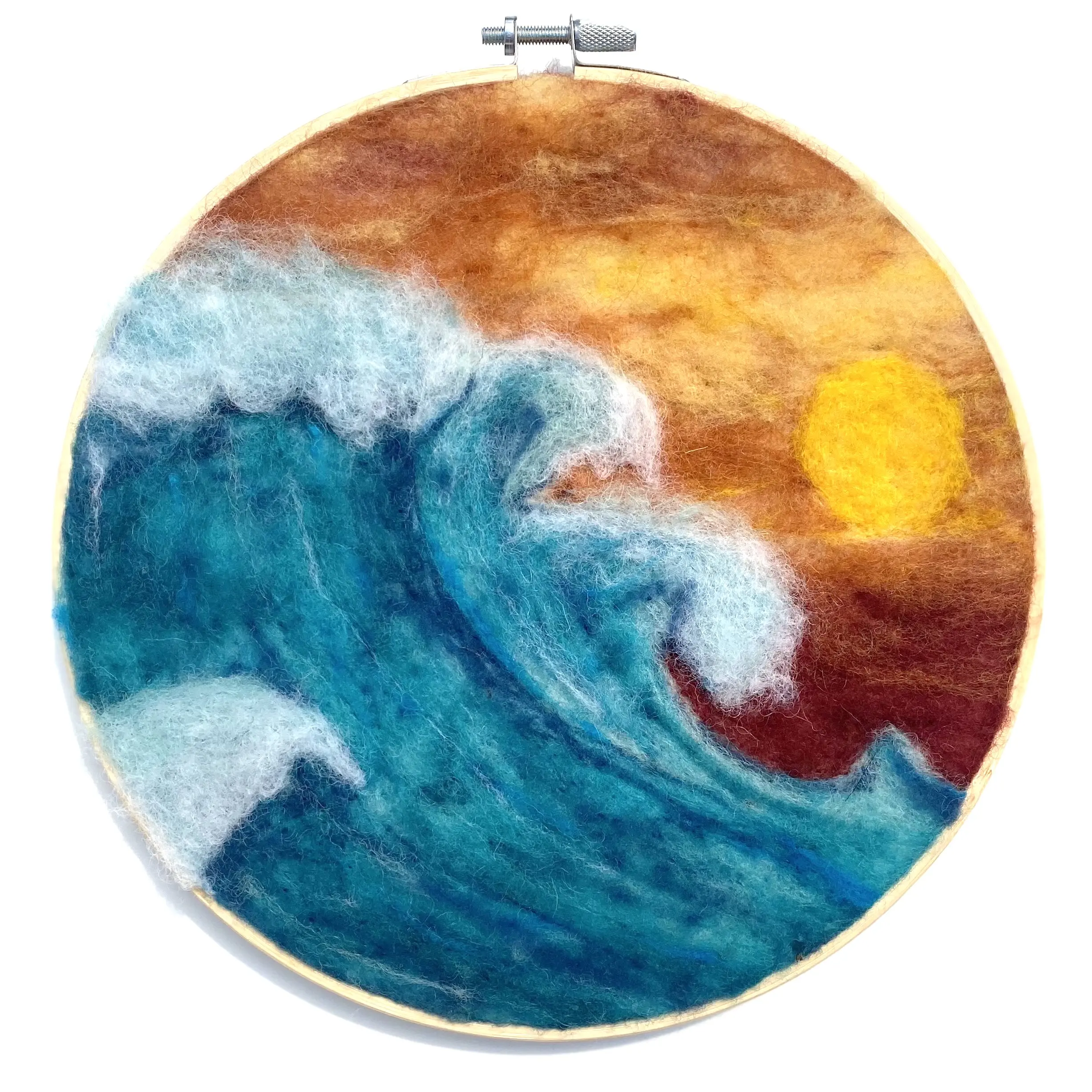 DIY Sunset Waves Needle Felting Kit by Sara Setzer Feltworks
