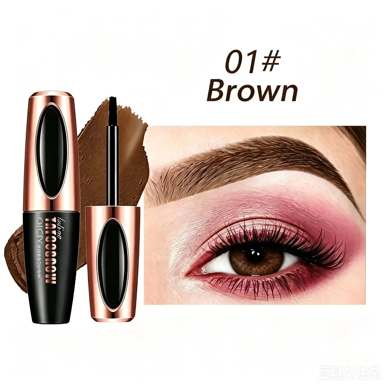 Versatile 3-Tone Black Brow Tint Sculpt Gel | All-Day Waterproof Sweat & Smudge Proof, Strong Hold Brow Setting Mascara, Easy for Starters, Fluffy Textured Natural Wild Summer Brows SummerWins Eyebrow Gel Makeup Eyebrow Dye Paste